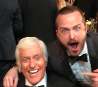 Illustration for article titled Here's an adorable picture of Dick Van Dyke with a very, very happy Aaron Paul